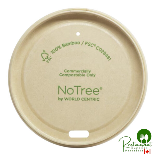 World Centric NoTree 10-20 oz. Compostable Bamboo Hot Cup Sip Lid - 1,000/Case