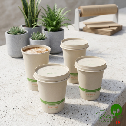 World Centric NoTree 10-20 oz. Compostable Bamboo Hot Cup Sip Lid - 1,000/Case