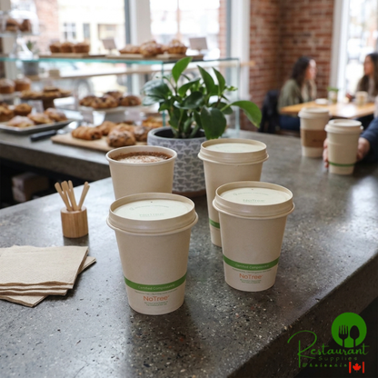 World Centric NoTree 8 oz. Compostable Bamboo Hot Cup Sip Lid - 1,000/Case