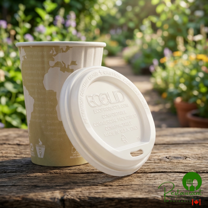 Eco-Products 10-20 oz. Compostable Plastic Hot Cup Lid - 800/Case