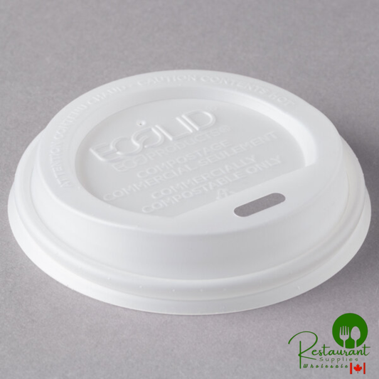 Eco-Products 8 oz. Compostable Plastic Hot Cup Lid - 800/Case