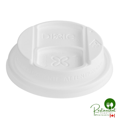 Dixie Large White Reclosable Sliding Hot Cup Lid for 10-20 oz. Cups - 1,000/Case