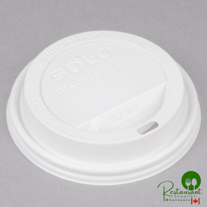 Solo TLB316-0004 10-24 oz. Traveler Black Dome Hot Cup Lid with Sip Hole - 1,000/Case