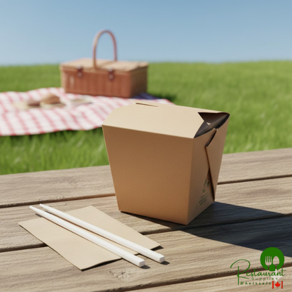Fold-Pak Earth 16MWEARTHM 16 oz. Microwaveable Paper Take-Out Container - 450/Case