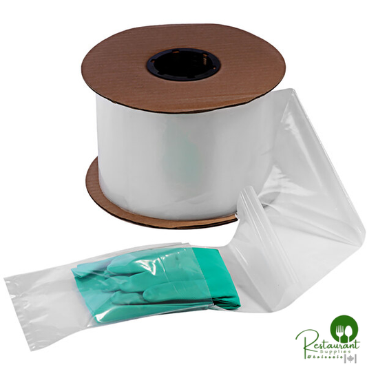 8" x 8" 2 Mil Clear Polyethylene Auto Style Pre-Opened Bag on a Roll By Prime - 1,250/Roll