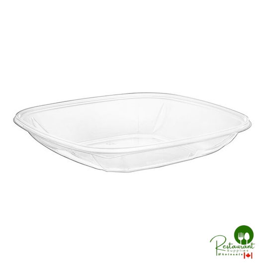 32 oz. Clear PET Plastic Square Wide Catering / Serving Bowl By Prime - 150/Case | Canada