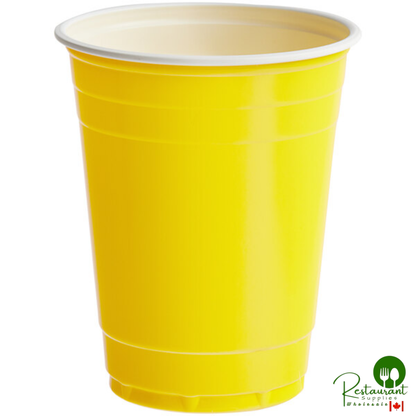 16 oz. Yellow Plastic Cup By Prime - 1,000/Case