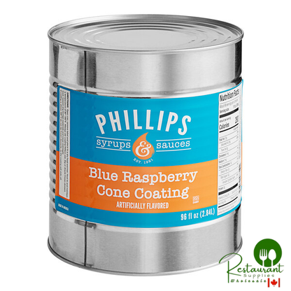 Phillips Blue Raspberry Ice Cream Shell Coating - #10 Can - 6/Case