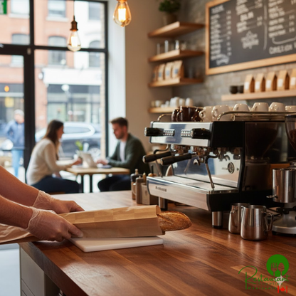 Bagcraft Packaging 300868 EcoCraft 4 1/2" x 2 1/2" x 24" Artisan Printed Bread Bag - 1,000/Case