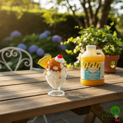 Creamery Ave. Pineapple Dessert / Sundae Topping 1/2 Gallon - 6/Case