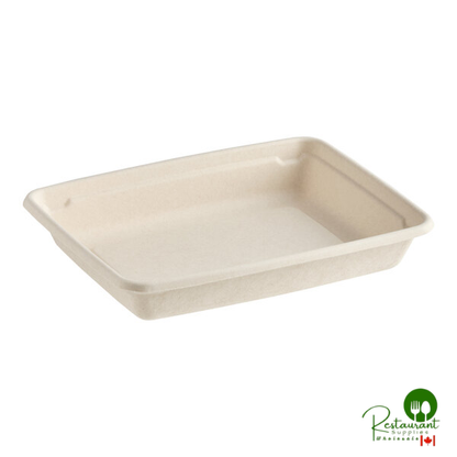 Dart 20-24 oz. Compostable Rectangular Fiber Take-Out Container - 300/Case