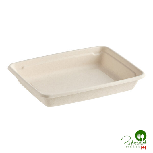 Dart 20-24 oz. Compostable Rectangular Fiber Take-Out Container - 300/Case