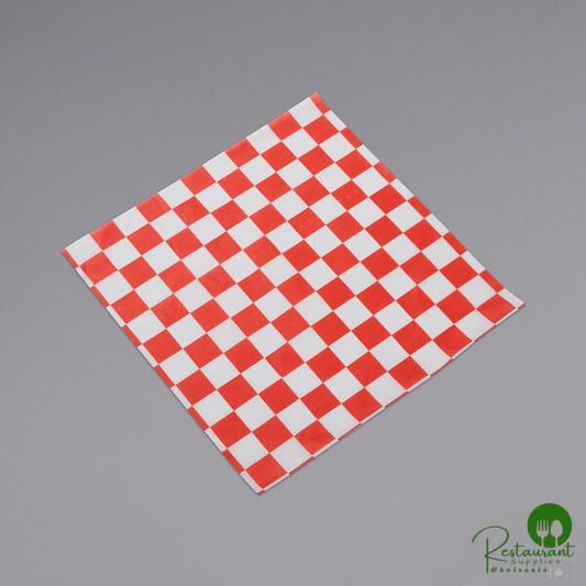 Metalcraft PPCH3R 12" x 12" Red Check Basket Liner / Deli Wrap Paper by Prime - 1,000/Pack
