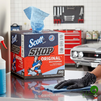 Scott® Shop Towel 9" x 12" Blue Wiper 75190 - 1,600/Case