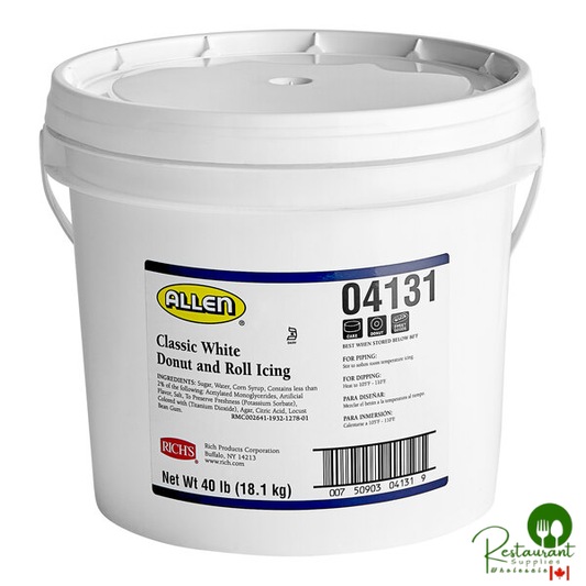 Rich's Classic White Donut & Roll Icing - 40 lb. Pail