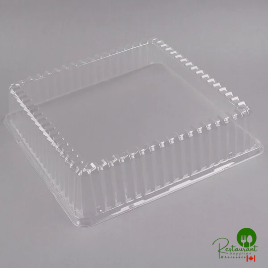 Fineline DDSQ1414.L Platter Pleasers 14" x 14" Clear Plastic Square Dome Lid - 40/Case