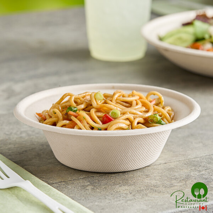 World Centric 11.5 oz. Compostable Fiber Bowl with Leaf Plus - 1,000/Case