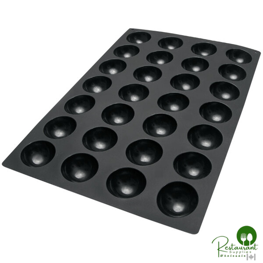 Silikomart SQ003 28 Compartment Semi-Spheres Silicone Baking Mold - 2 3/4" x 2 3/4" x 1 3/8" Cavities