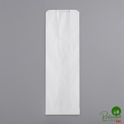 Bagcraft Packaging 300167 6" x 3 1/2" x 18" White Bread Bag - 1,000/Case