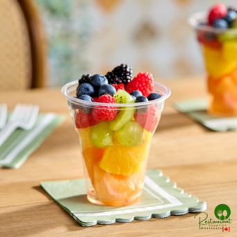 12 oz. Clear PET Plastic Parfait / Dessert Cup By Prime - 1,000/Case