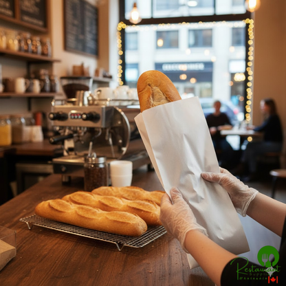 Bagcraft Packaging 300167 6" x 3 1/2" x 18" White Bread Bag - 1,000/Case