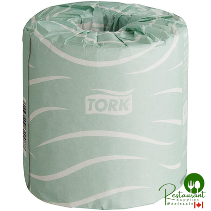 Tork Universal T24 4" x 3 3/4" Individually Wrapped 2-Ply Standard 500 Sheet Toilet Paper Roll - 96/Case