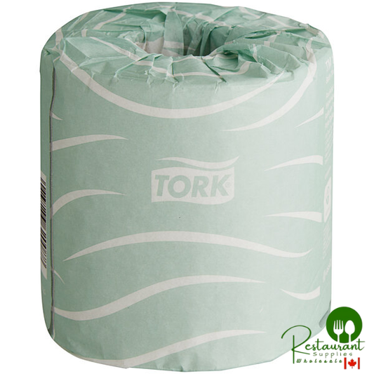 Tork Universal T24 4" x 3 3/4" Individually Wrapped 2-Ply Standard 500 Sheet Toilet Paper Roll - 96/Case