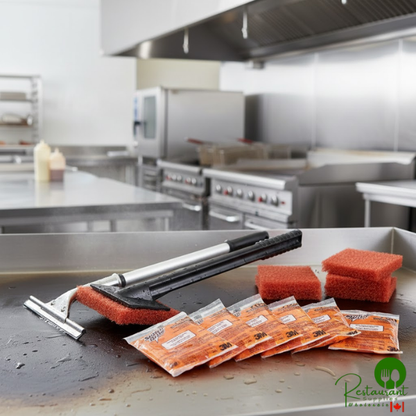 3M 710 Scotch-Brite™ Quick Clean Griddle Cleaning System Starter Kit