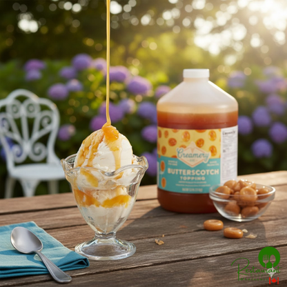 Creamery Ave. Butterscotch Dessert / Sundae Topping 1/2 Gallon - 6/Case