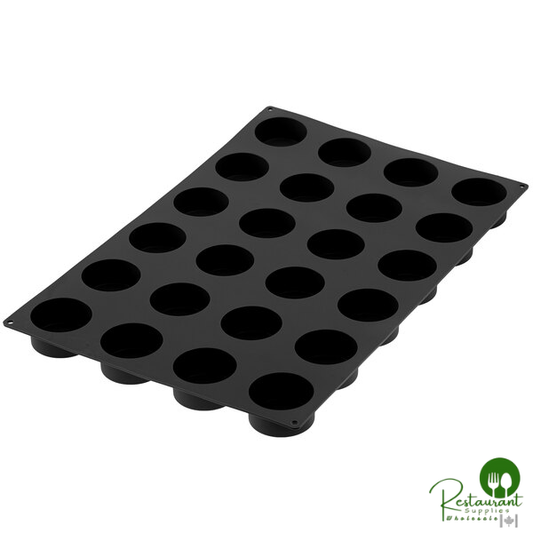Silikomart SQ060 24 Compartment Cylinders Silicone Baking Mold - 2 11/16" x 2 11/16" x 1 5/16" Cavities