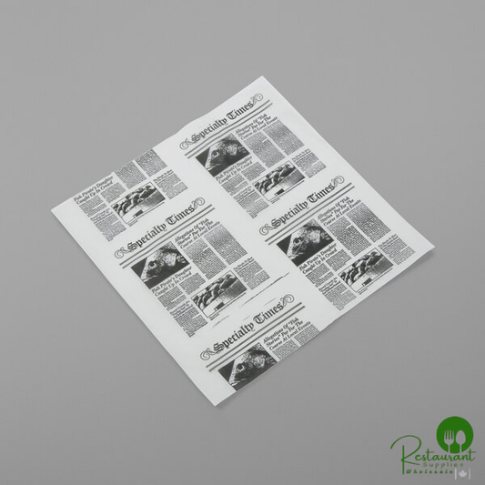 Metalcraft PPRN2121 12" x 12" White Newspaper Print Paper by Prime - 1,000/Pack