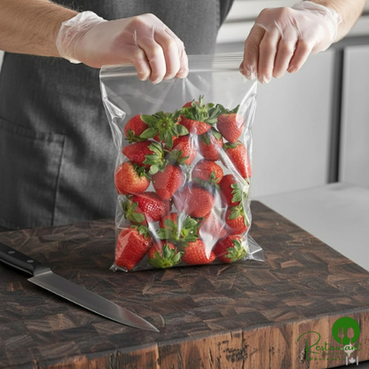 14" x 16" 2 Mil Clear LDPE Zip Top Bag By Prime - 1,000/Case