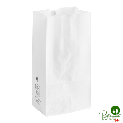 Duro 8 lb. White Paper Bag - 500/Bundle