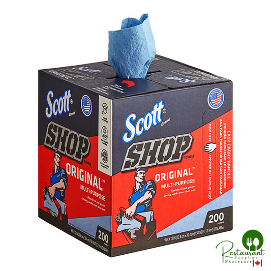 Scott® Shop Towel 9" x 12" Blue Wiper 75190 - 1,600/Case