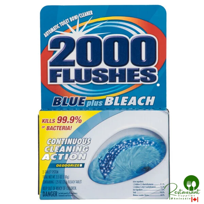 2000 Flushes 208017 Blue Plus Bleach Automatic Toilet Bowl Cleaner - 12/Case