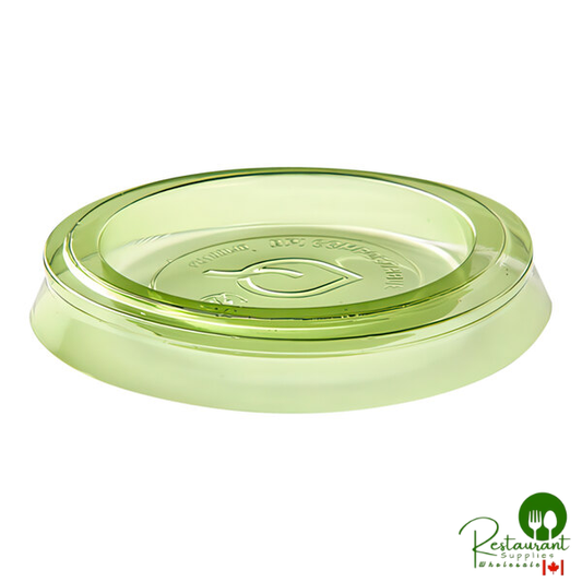 Eco-Products Veridian 1 oz. Compostable Green PLA Plastic Portion Cup Lid - 5,000/Case