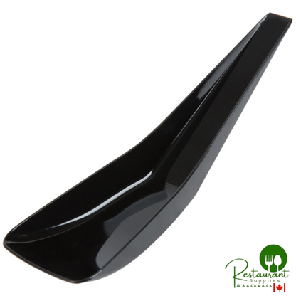 Fineline Tiny Temptations 5" Tiny Tensils Disposable Black Plastic Spoon - 200/Case