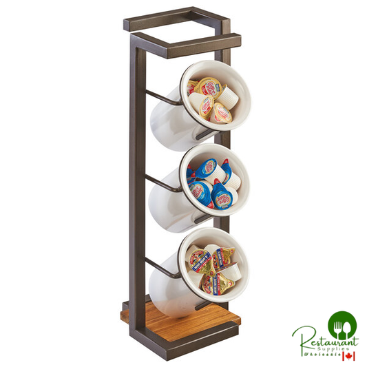 Cal-Mil 3912-84 Sierra Bronze Metal 3-Cylinder Vertical Flatware / Condiment Display