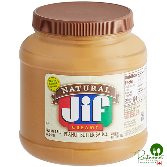 Jif 4.5 lb. Natural Creamy Peanut Butter Sauce