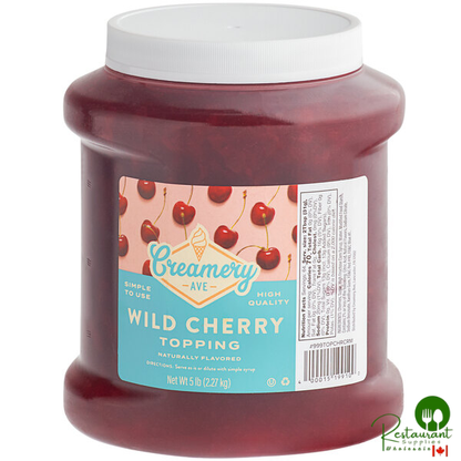 Creamery Ave. Cherry Dessert / Sundae Topping 1/2 Gallon - 6/Case