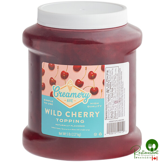 Creamery Ave. Cherry Dessert / Sundae Topping 1/2 Gallon - 6/Case