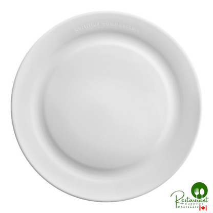 World Centric ZeroWare Reusable 10 1/4" PLA White Plate - 50/Case