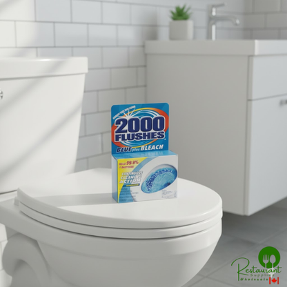 2000 Flushes 208017 Blue Plus Bleach Automatic Toilet Bowl Cleaner - 12/Case