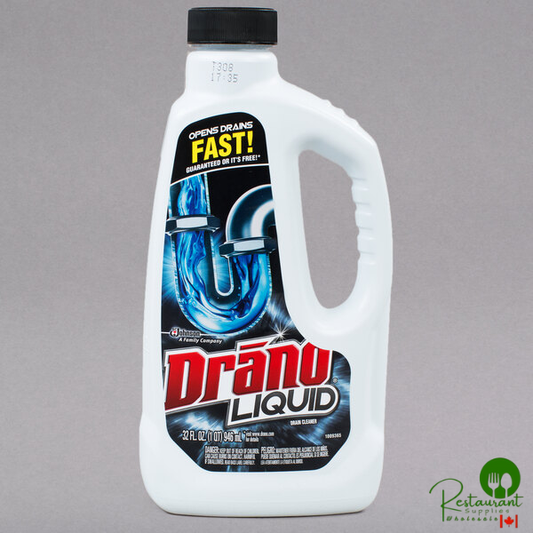 SC Johnson Drano® 318593 32 fl. oz. Liquid Drain Cleaner - 12/Case