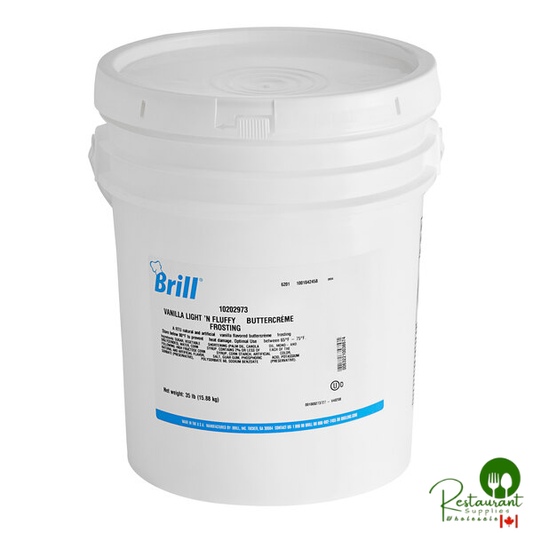 Brill Vanilla Light 'n Fluffy Buttercreme Frosting 35 lb.