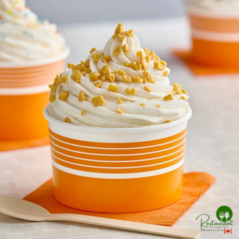 16 oz. Orange Paper Frozen Yogurt / Soup / Food Cup By Prime - 1,000/Case
