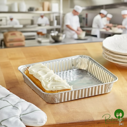 8" Square Foil Cake Pan By Prime - 500/Case