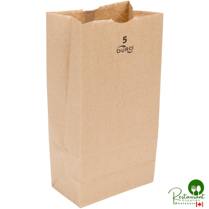 Duro 5 lb. Natural Kraft Paper Bag - 500/Bundle