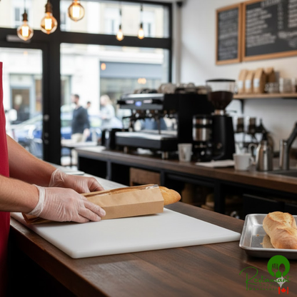 Bagcraft Packaging 300058 3 1/4" x 2" x 15" Dubl-View® ToGo! Kraft Window Sandwich / Baguette / Bakery Bag - 500/Case