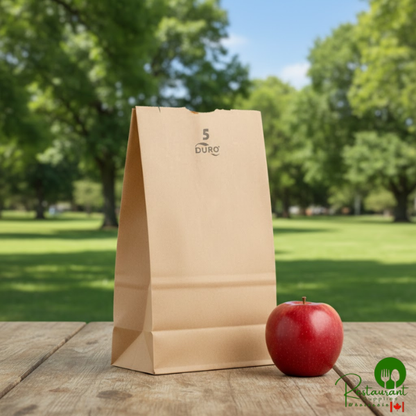 Duro 5 lb. Natural Kraft Paper Bag - 500/Bundle
